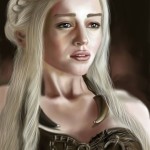 Emilia Clarke (Daenerys Targaryen - Game of Thrones) Digital Painting delineated using a stylus on a Note 3 screen