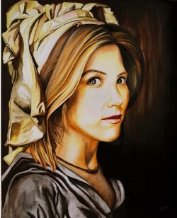 Jennifer Aniston (Watercolor-cum- Pencil work)
